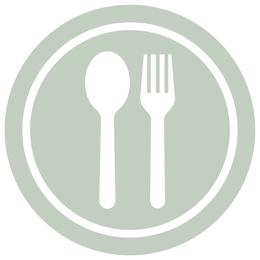 Recipe Icon Sage Green and White