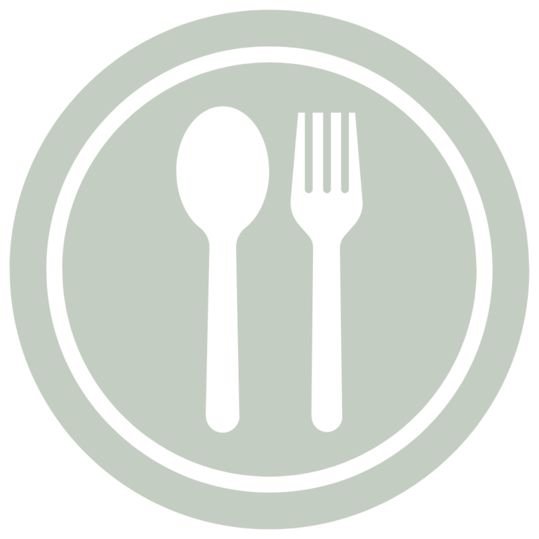 Recipe Icon Sage Green and White