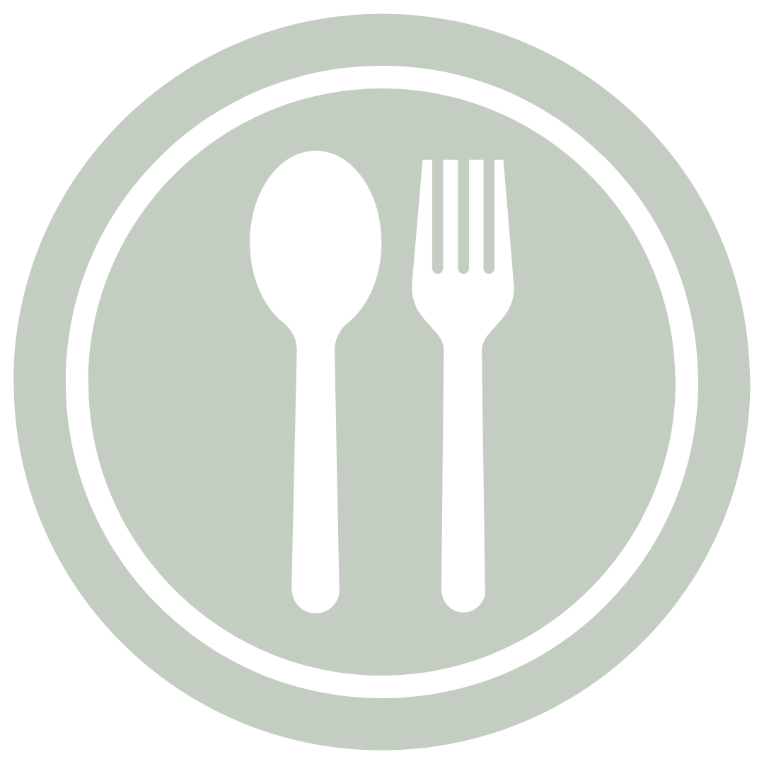 Recipe Icon Sage Green and White